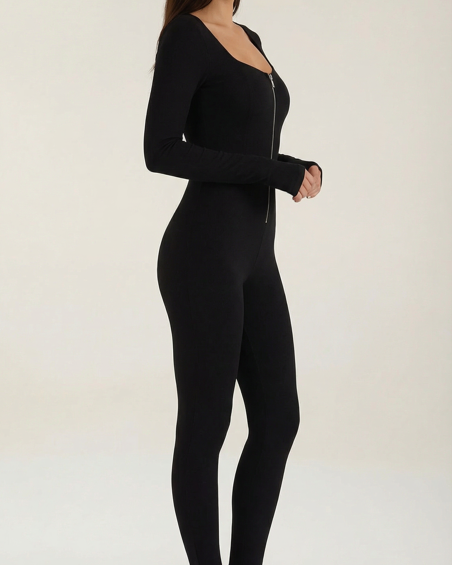 Aurazio Body con Zip Frontale per Donna