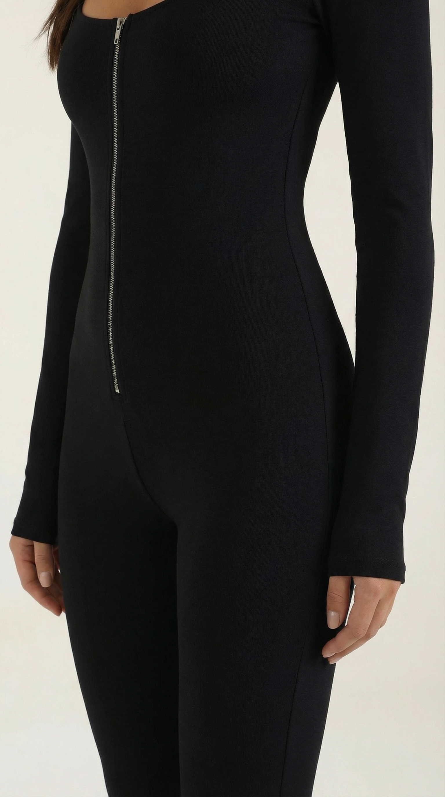 Aurazio Body con Zip Frontale per Donna