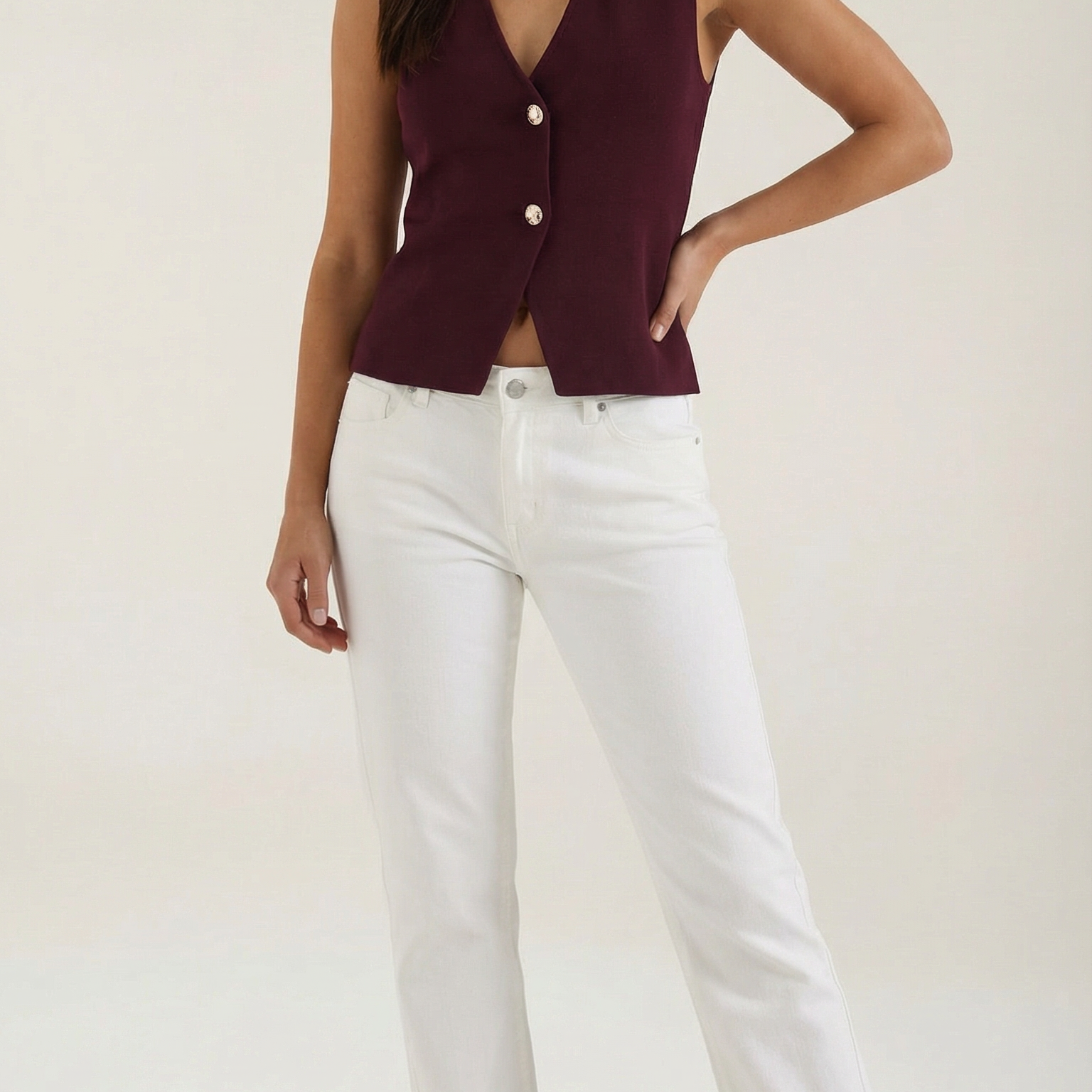 Aurazio Gilet di Maglia per Donna