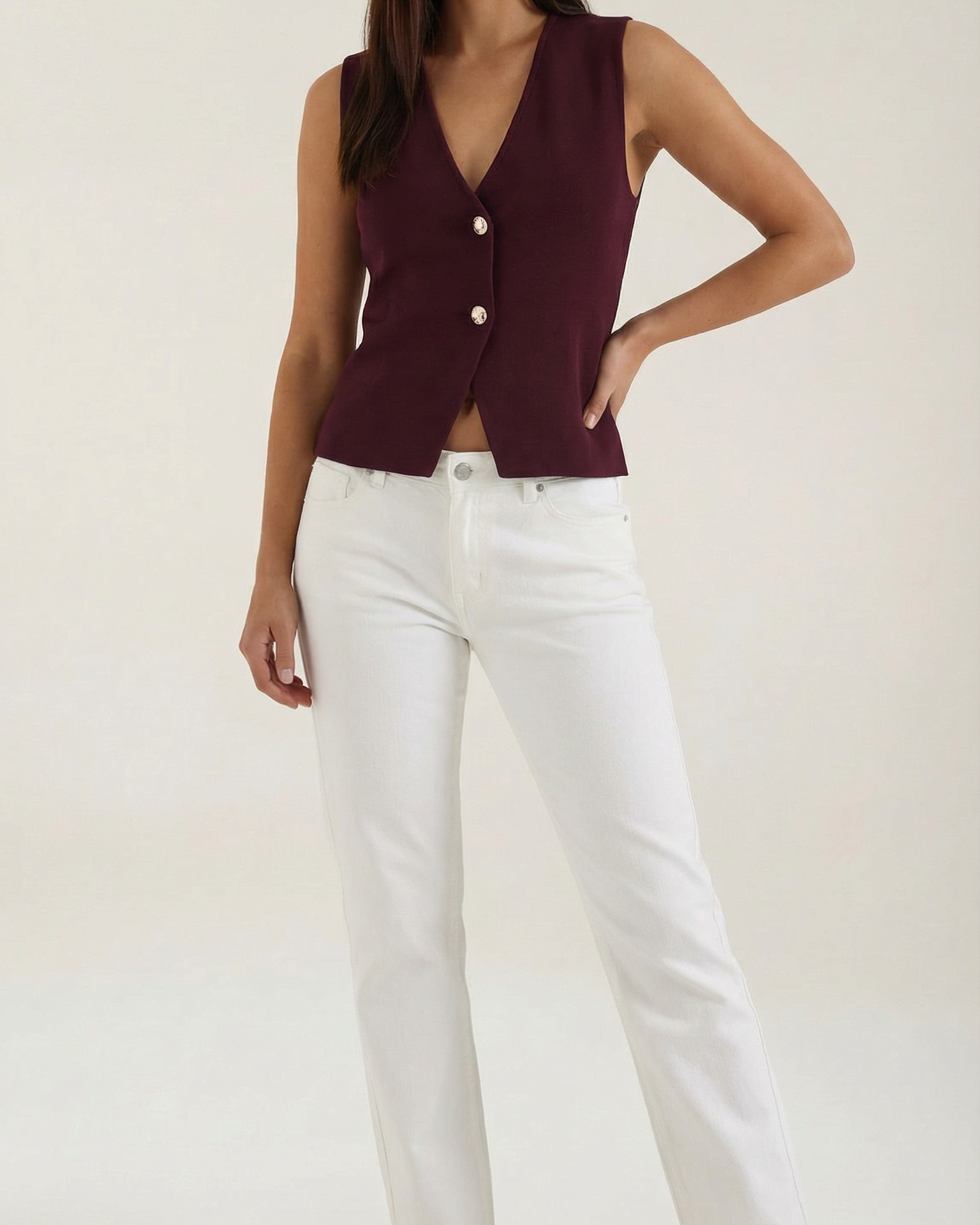 Aurazio Gilet di Maglia per Donna