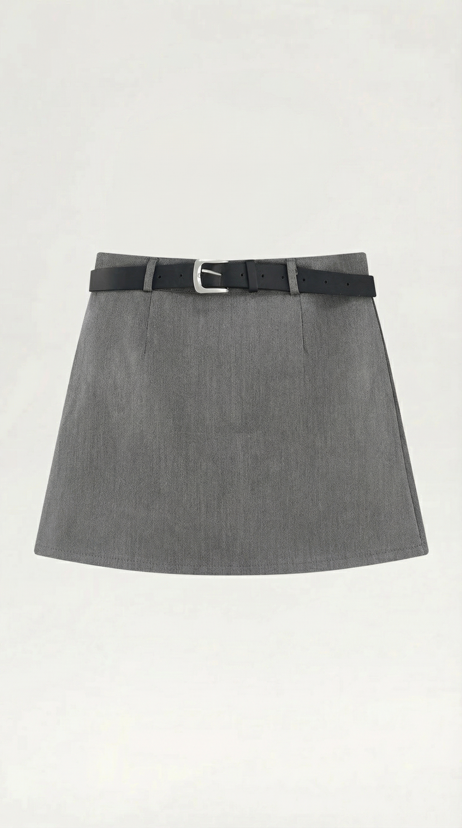 Minigonna Donna Vita Alta con Cintura e Shorts Interni