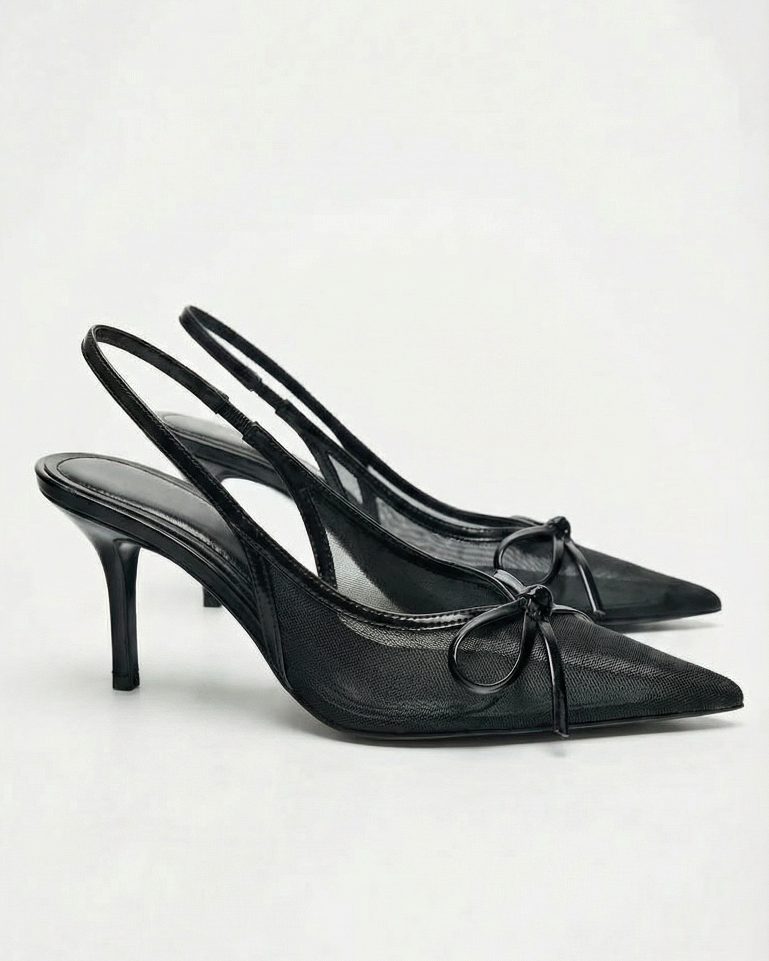 Décolleté Donna Slingback in Rete Tacco Elegante