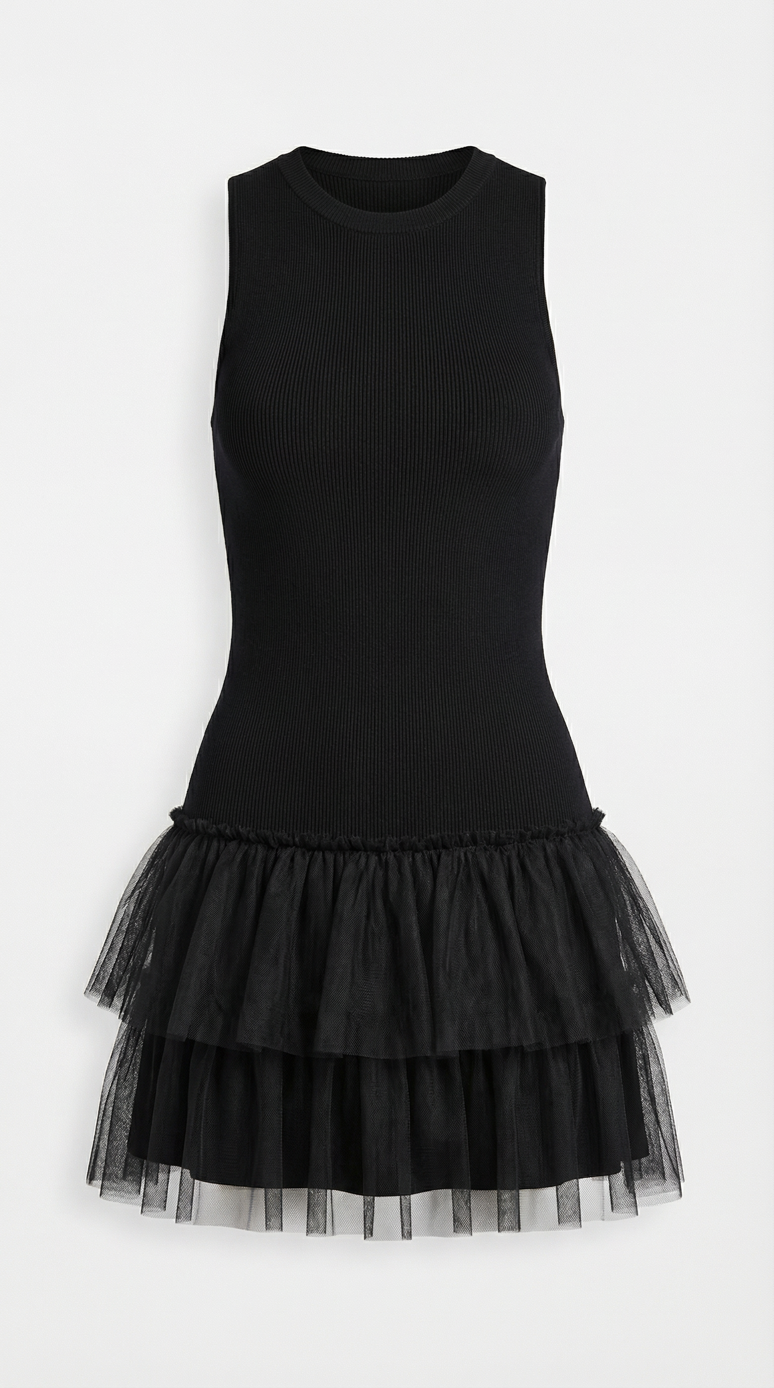 Aurazio Vestito Mini Collo Alto in Tulle per Donna