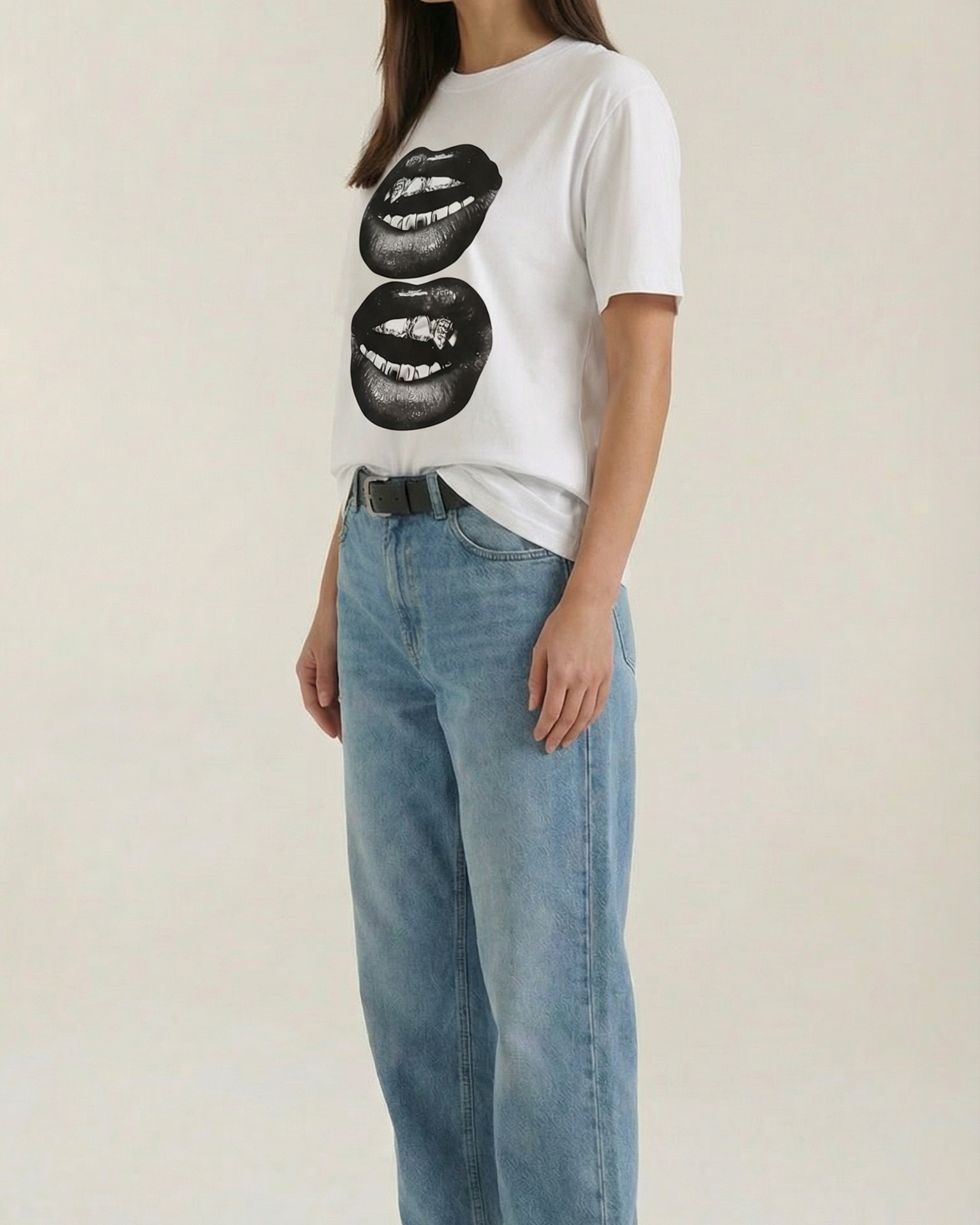 Aurazio Maglietta Oversize Grafica da Donna