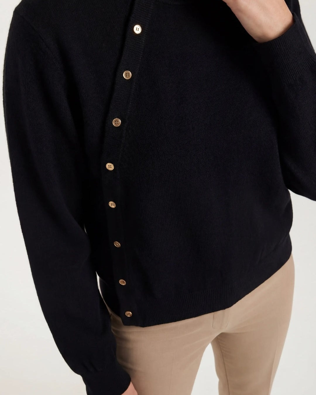 Aurazio Maglia Asimmetrica con Bottoni da Donna