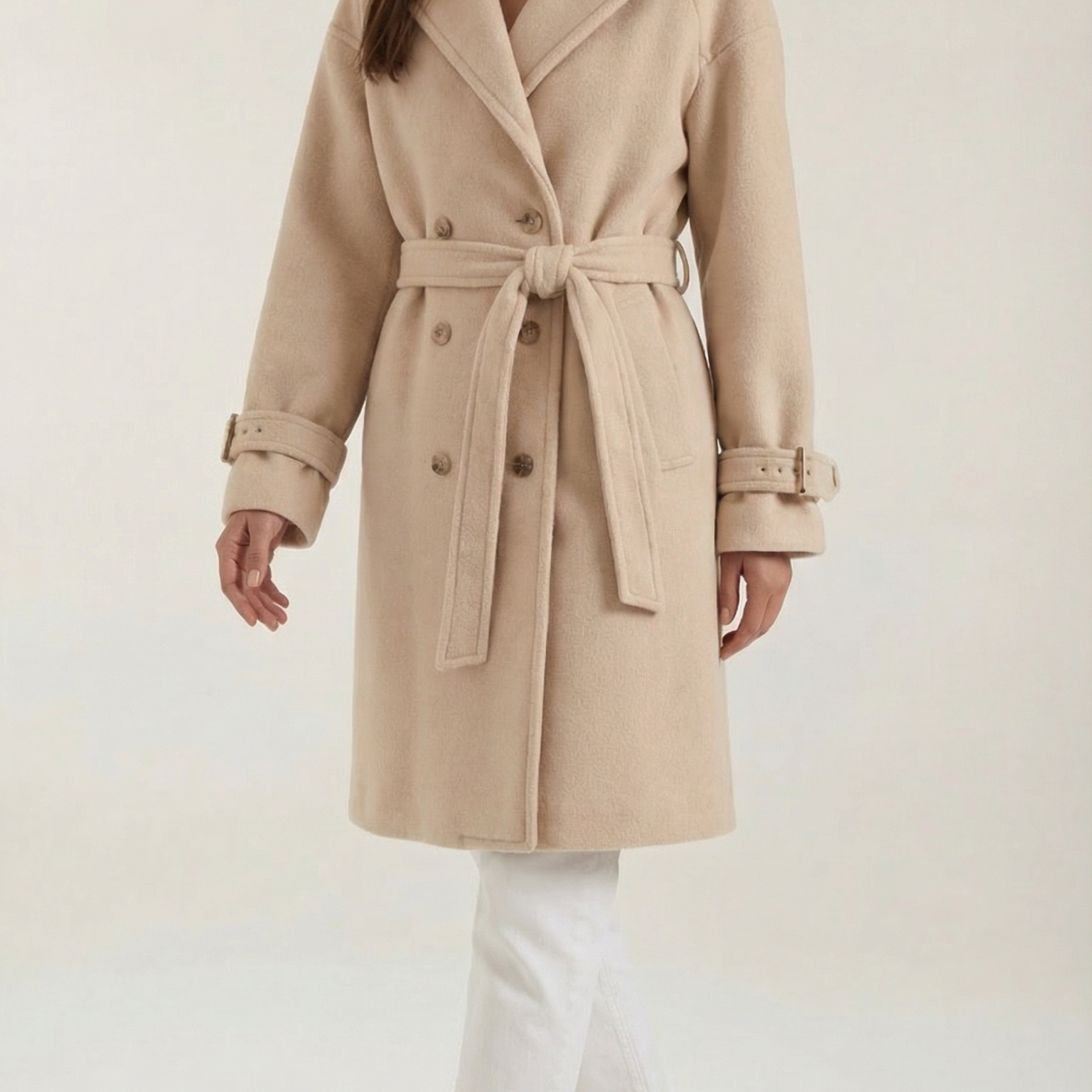 Aurazio Giacca Trench Elegante di Pile da Donna