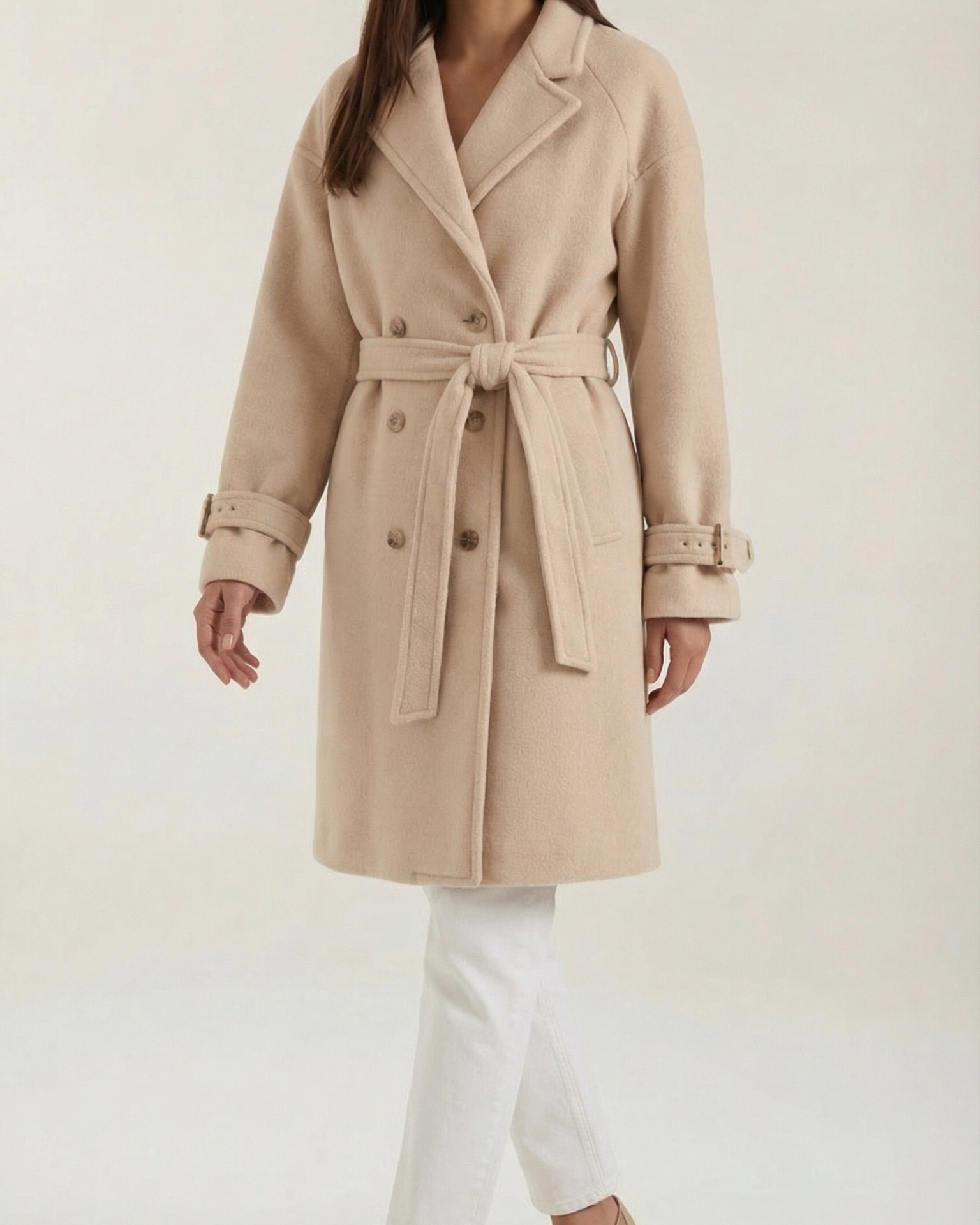 Giacca Donna in Pile Doppiopetto Morbida Calda Elegante
