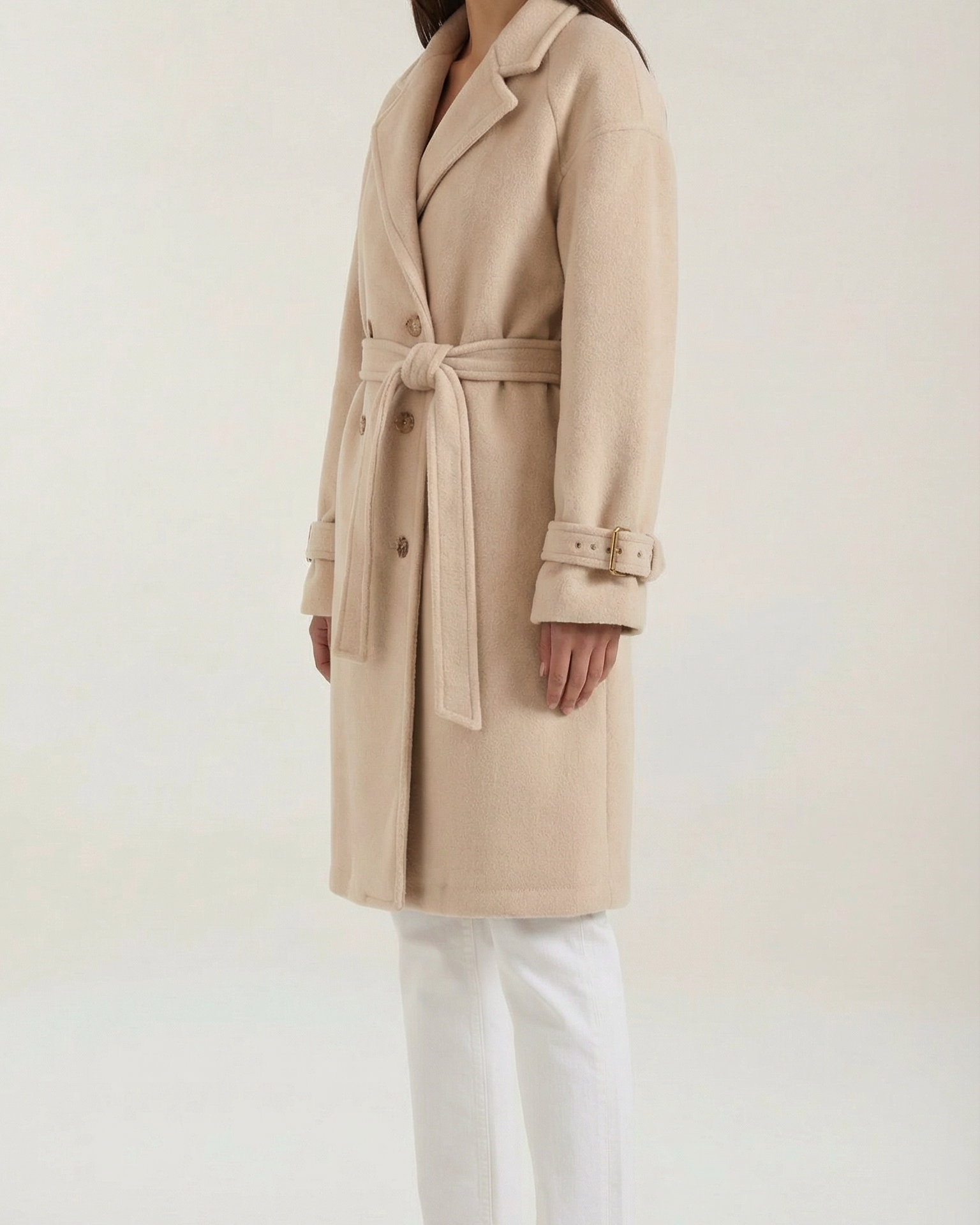 Giacca Donna in Pile Doppiopetto Morbida Calda Elegante