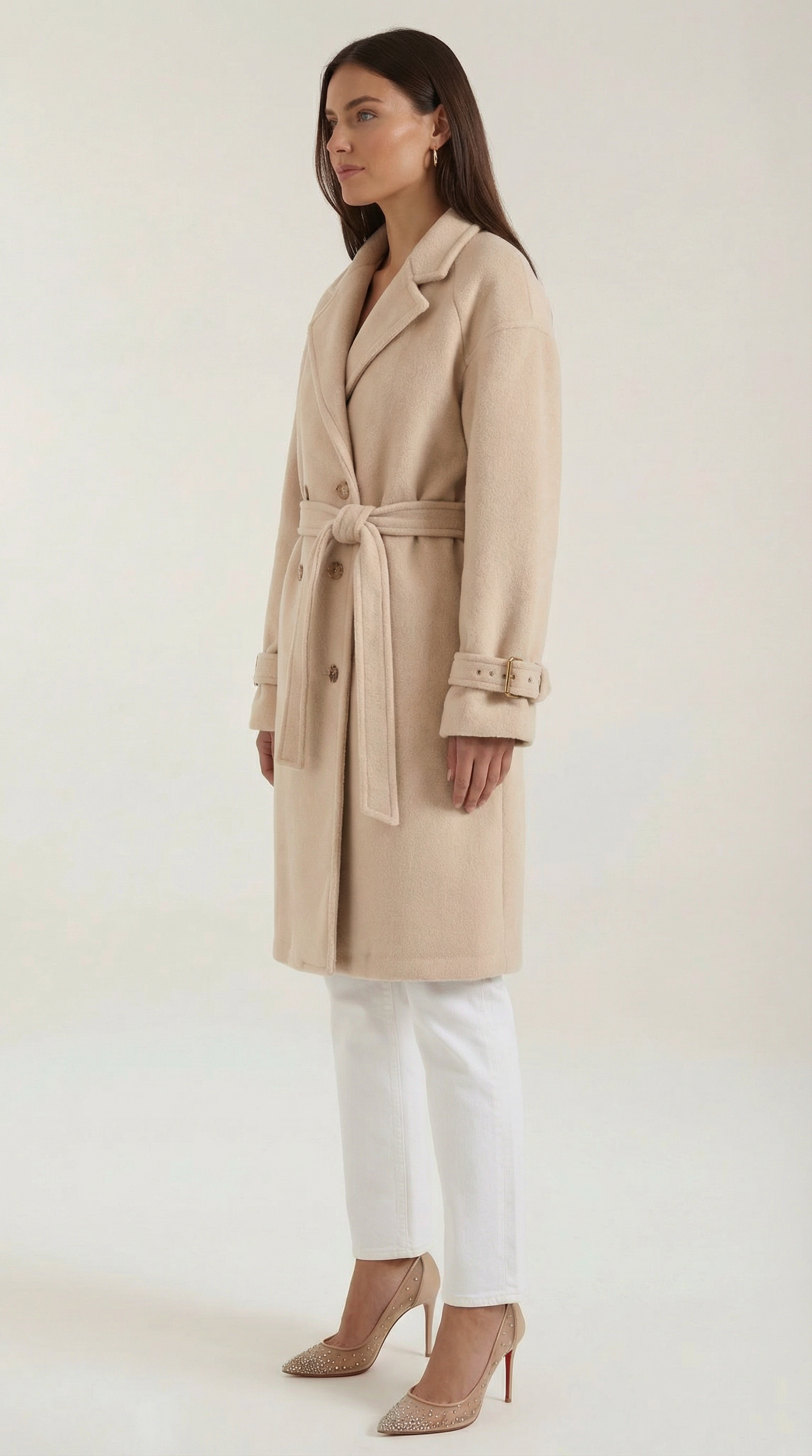 Aurazio Giacca Trench Elegante di Pile da Donna