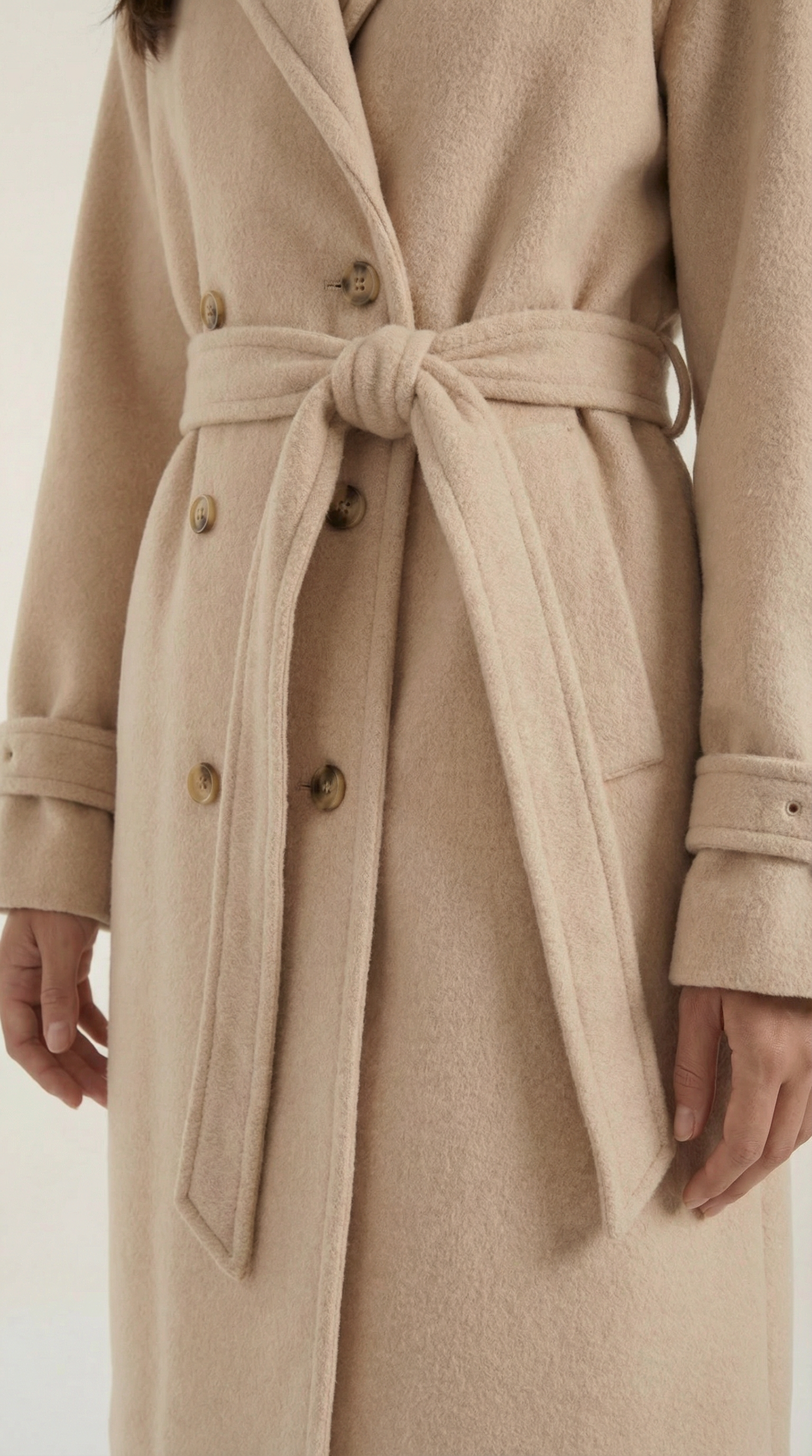 Aurazio Giacca Trench Elegante di Pile da Donna