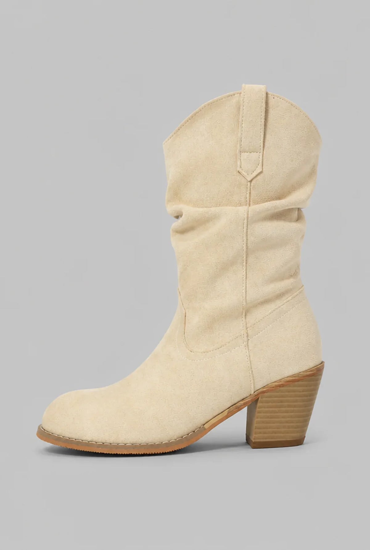 Stivali Donna Western Slouchy Metà Polpaccio con Linguetta