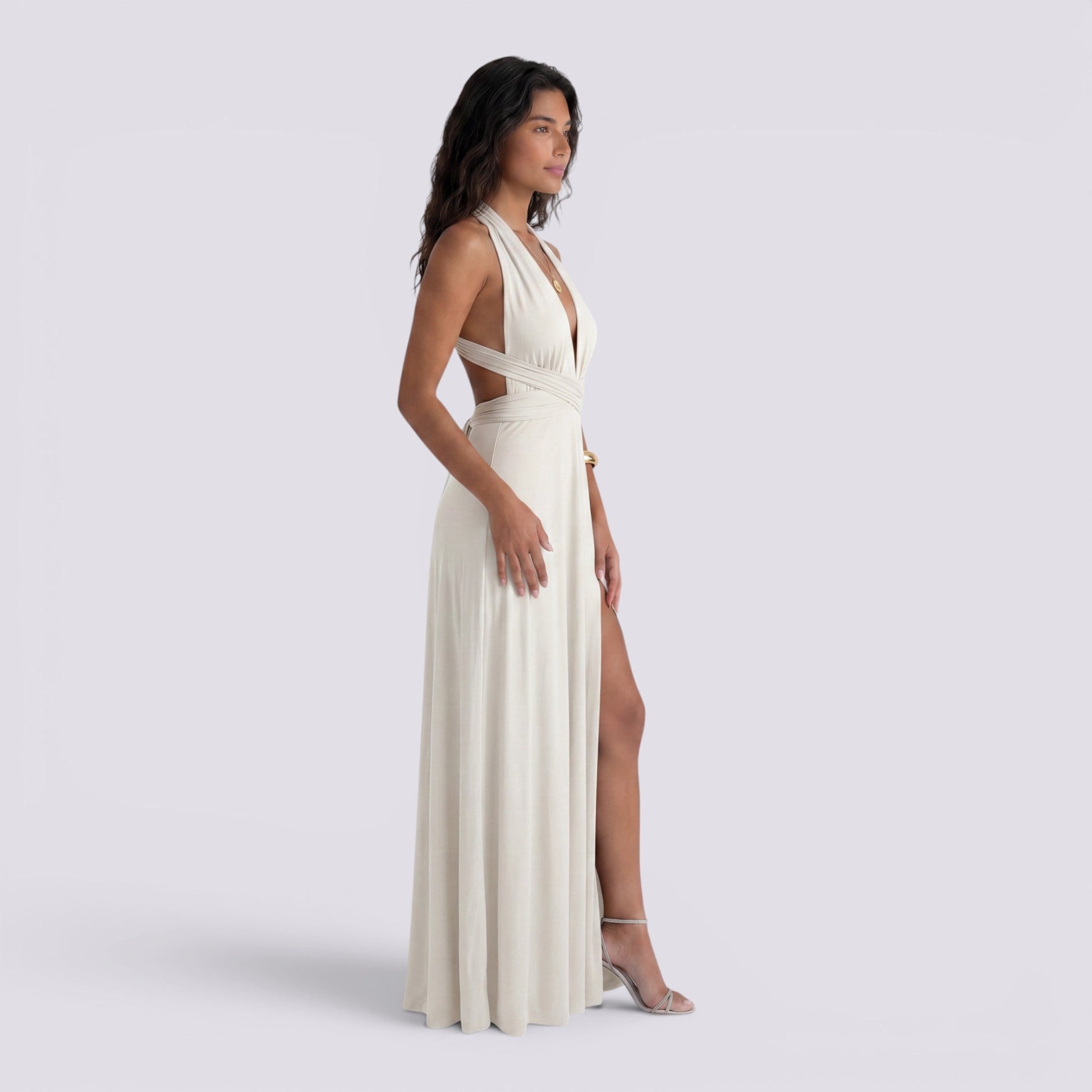 Abito Lungo Donna Multiposizione Elegante da Cerimonia