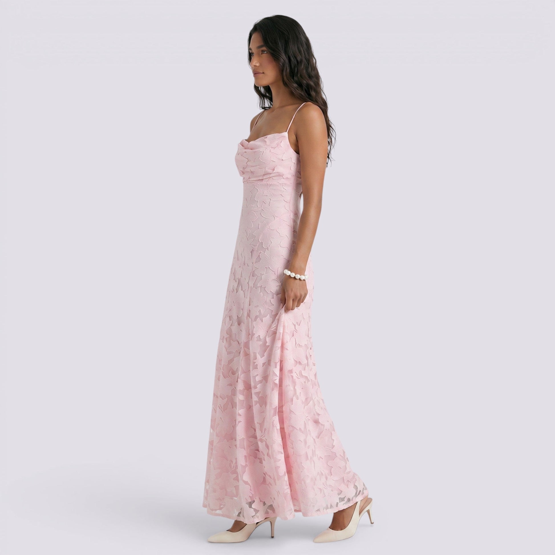 Abito Lungo Donna da Cerimonia Schiena Aperta Elegante