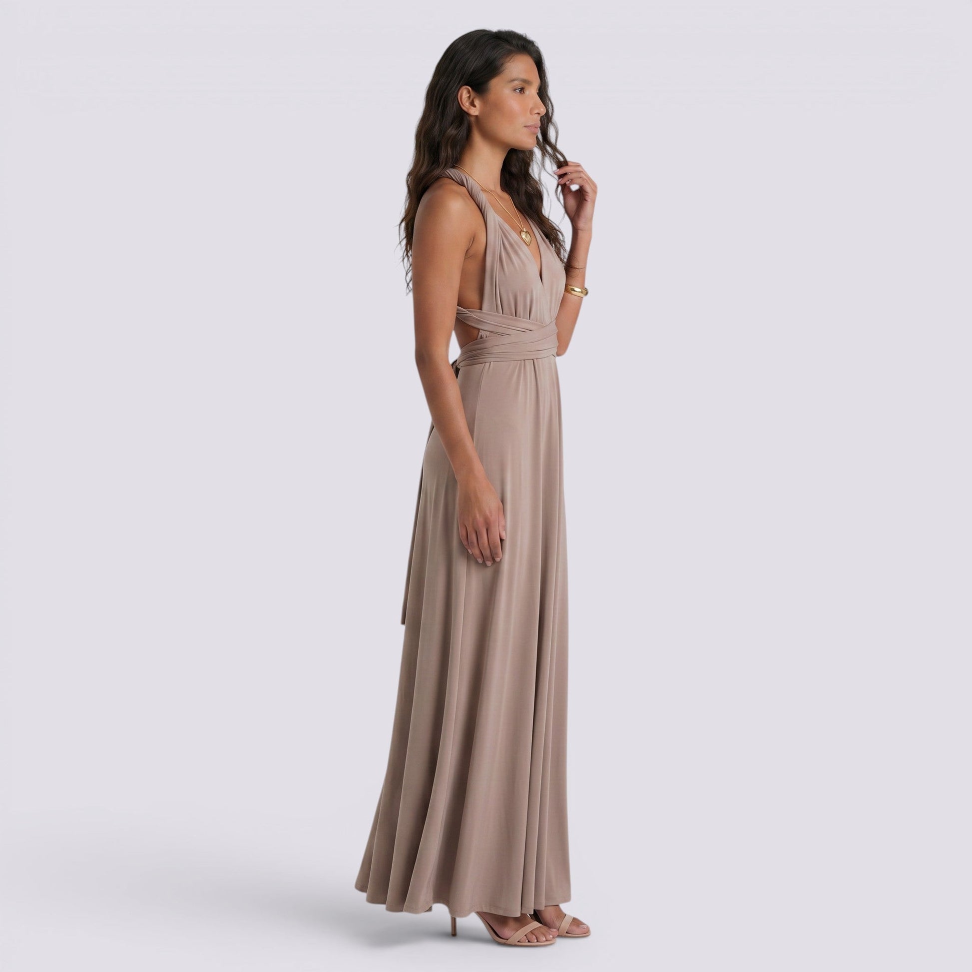 Abito Lungo Donna Multiposizione Elegante da Cerimonia