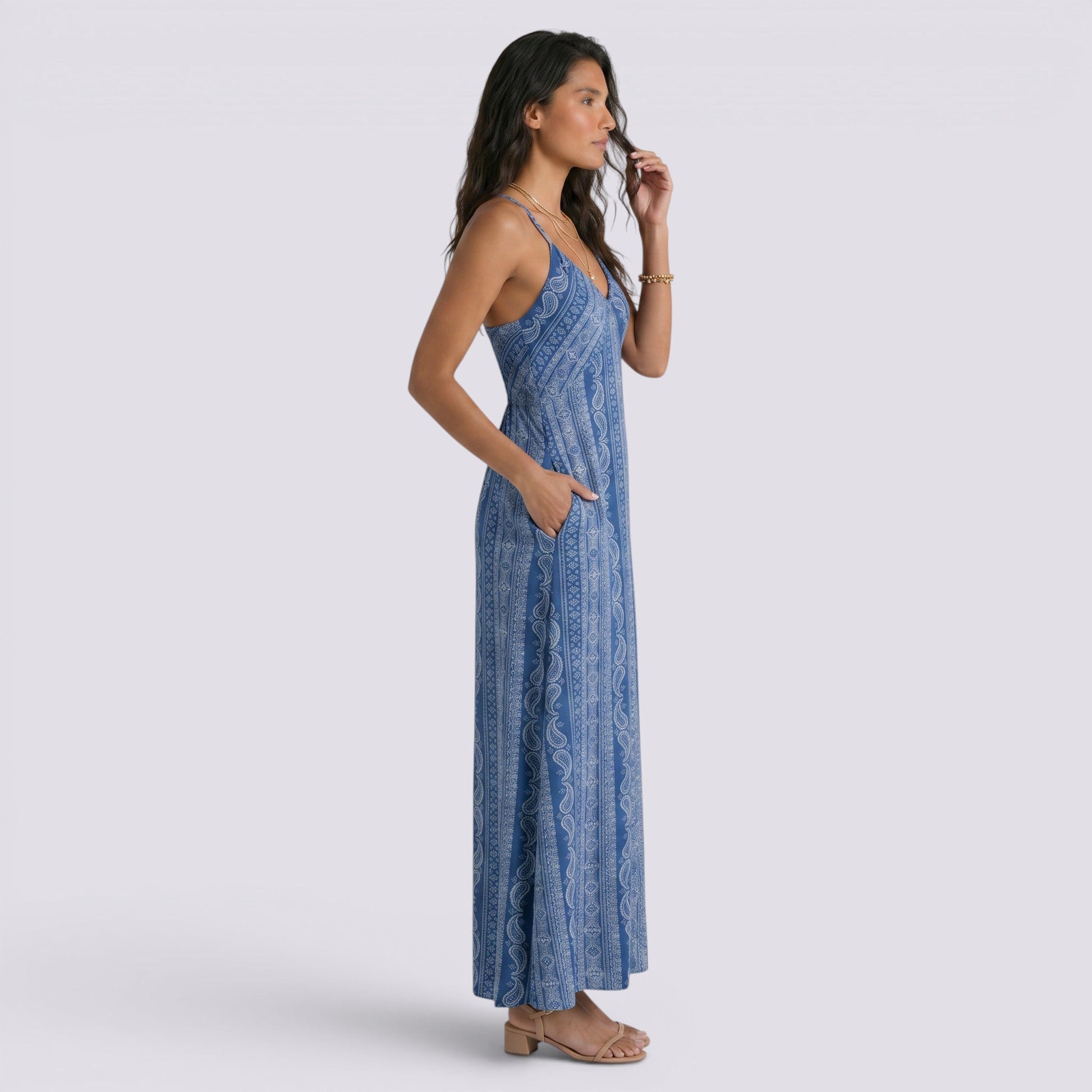 Abito Lungo Donna Maxi Boho Estivo Schiena Aperta