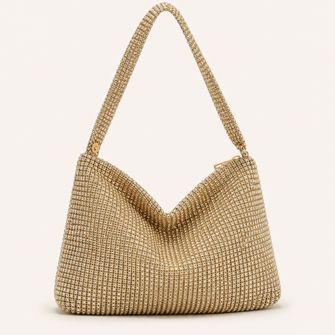 Borsa Donna a Spalla con Strass Struttura Geometrica