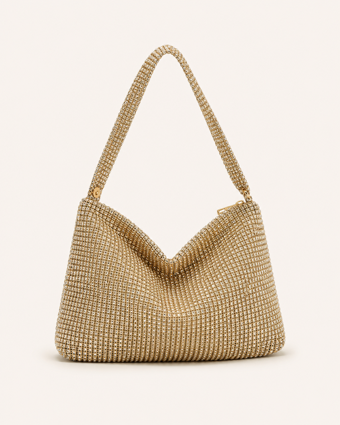 Borsa Donna a Spalla con Strass Struttura Geometrica