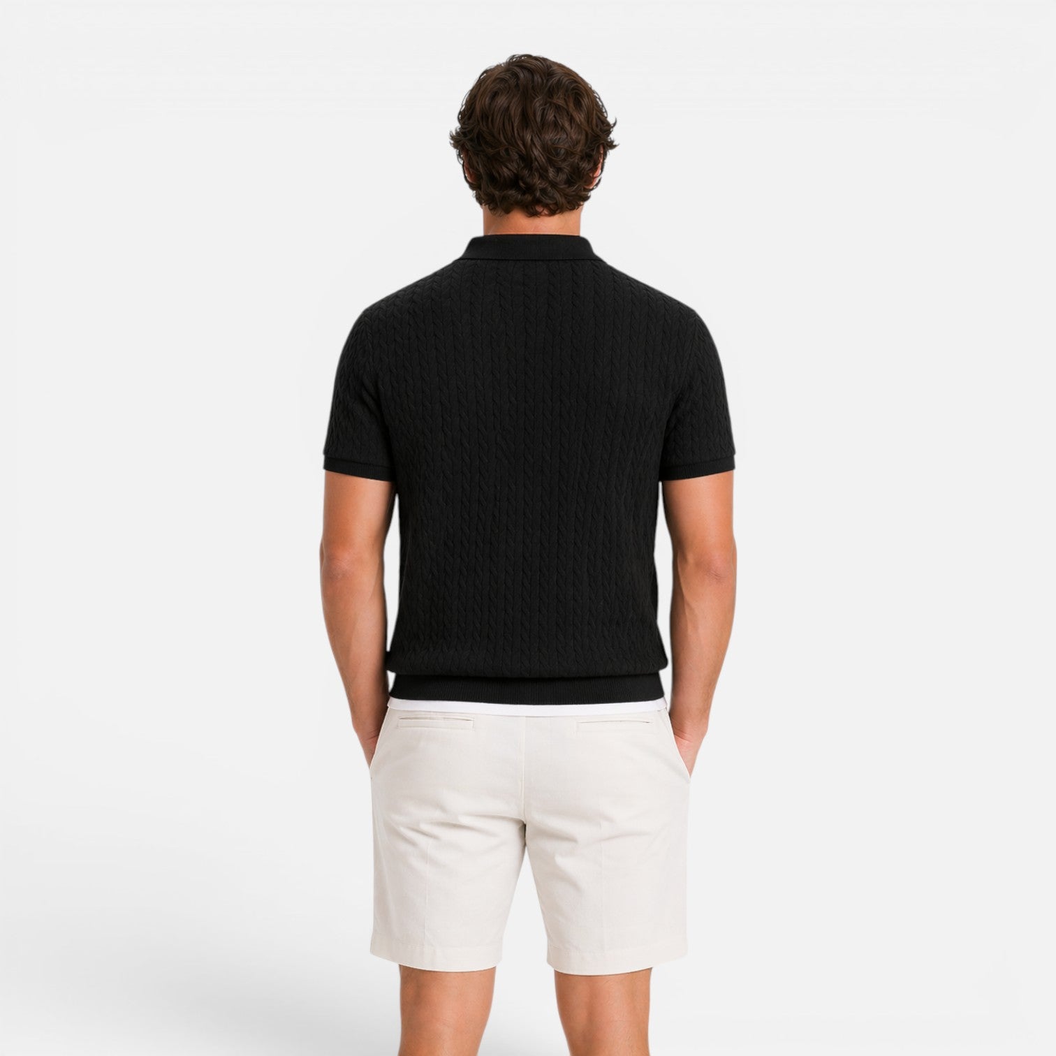 Polo Uomo in Maglia Texturizzata Traspirante Regular Fit
