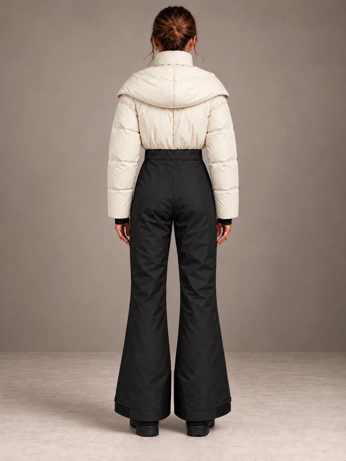 Tuta da Sci Donna Intera Antivento Color Block con Cappuccio