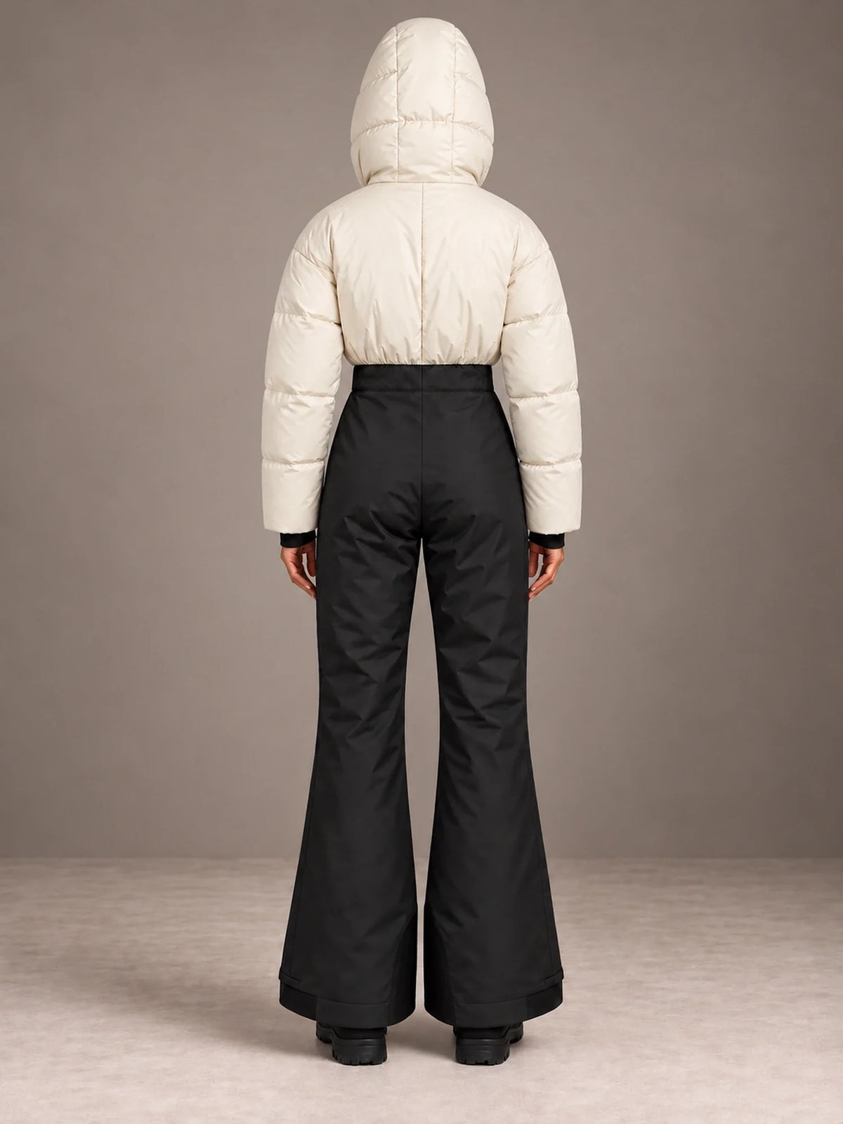 Tuta da Sci Donna Intera Antivento Color Block con Cappuccio