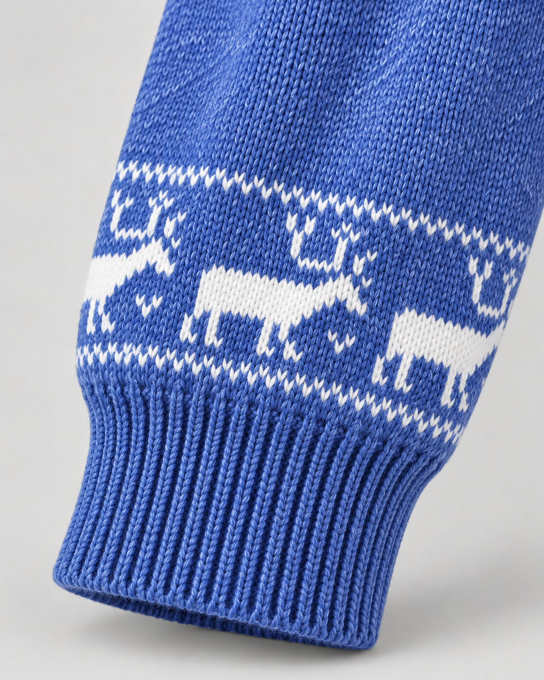 Maglione Natalizio Donna Fair Isle Collo Mock Renne sull'Orlo