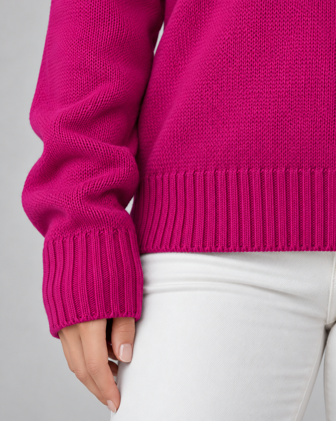 Maglione Donna Fair Isle Mezza Zip Collo a Imbuto Fiocchi di Neve