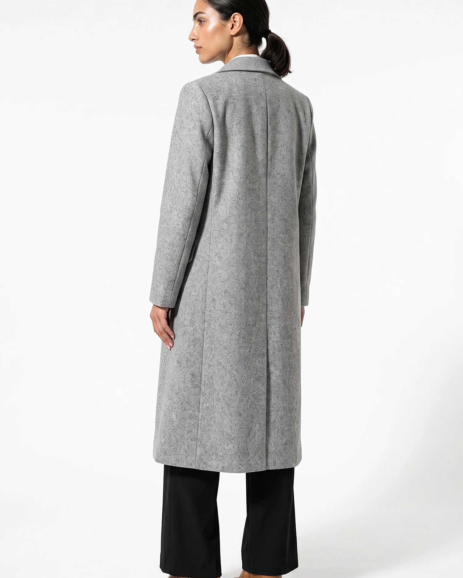 Trench Donna Lungo Doppiopetto Revers a Lancia Invernale Caldo